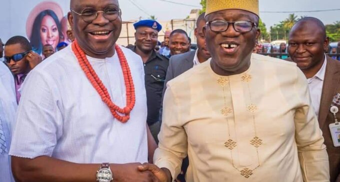 PHOTOS: Fayemi attends wedding of Fayose’s son in Lagos