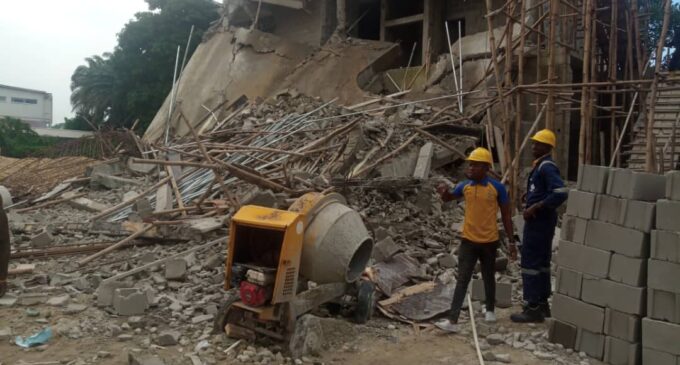 Four rescued as two-storey building collapses in Ikoyi