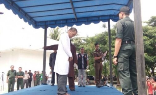 Indonesian flogged for adultery under law he helped create