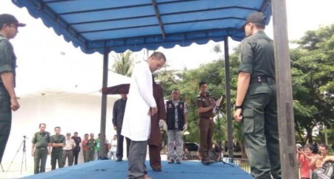 Indonesian flogged for adultery under law he helped create