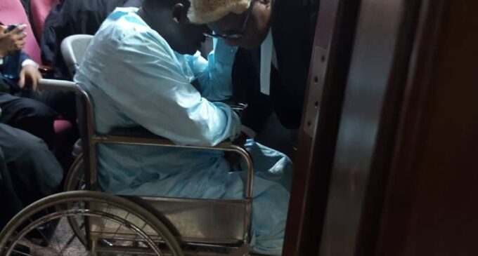 Maina arrives in court in wheelchair