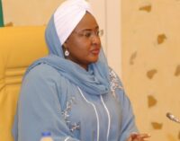 EXTRA: ‘It’s a great lost’ — Aisha Buhari goofs in condolence message to Ajimobi’s family