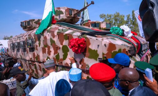 Buhari inaugurates made-in-Nigeria war vehicle