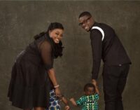 ‘Forward forever, backward never’— Funke Akindele’s husband flaunts family photo
