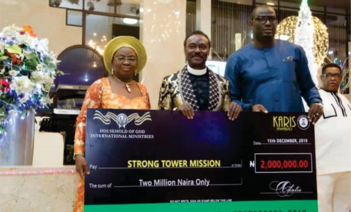 PHOTOS: Okotie presents N2m to first Nigerian to win Olympic medal