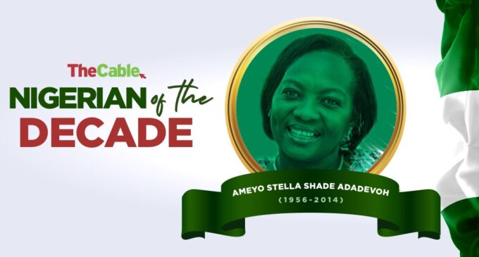 TheCable names Stella Adadevoh as ‘Nigerian of the Decade’