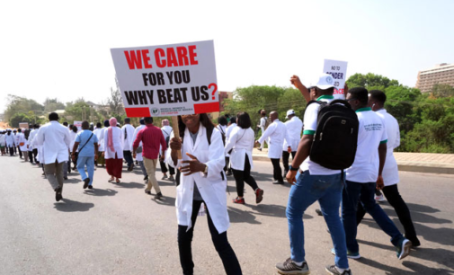 Doctors hit the streets over stripping of female colleague by patient’s family in Abuja