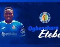Etebo, Super Eagles midfielder, joins Getafe on loan