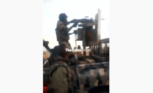 VIDEO: Boko Haram bows to soldiers’ superior firepower, abandons gun truck