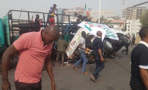 Many injured as truck conveying PDP protesters crashes