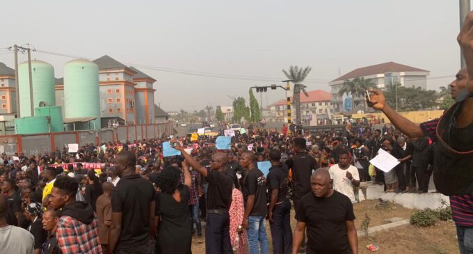 VIDEO: ‘ We want him back’ — Ihedioha’s supporters troop to the streets of Owerri
