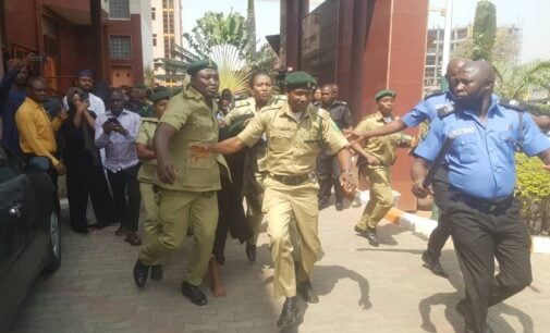 VIDEO: The moment Maryam Sanda was led out of the court after death sentence