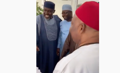 VIDEO: ‘I don catch you na’ — Uzodinma exchanges banter with Okorocha