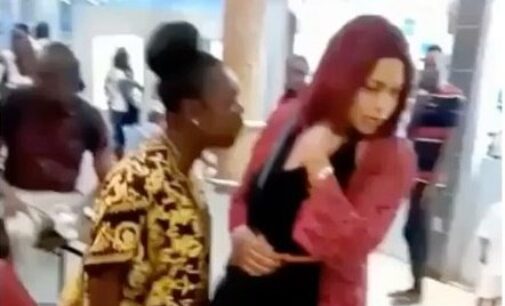 TRENDING VIDEO: Woman confronts husband’s ‘lover’ at Ikeja mall