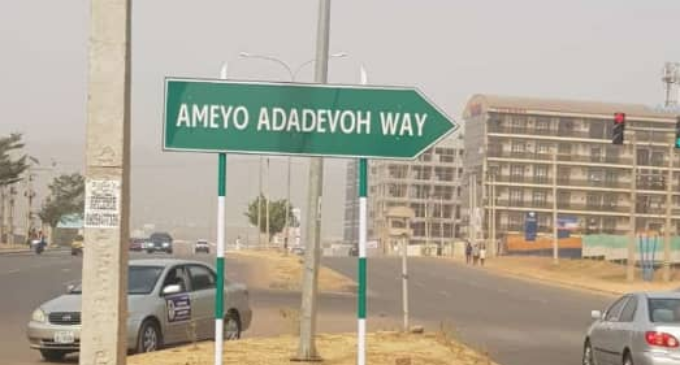 FCT road renamed after Stella Adadevoh