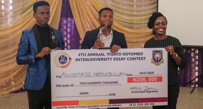 Law student wins 4th ‘Fisayo Soyombo inter-varsity essay contest