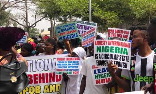 ‘It’s time to leave Nigeria’ — protesters storm Amnesty office