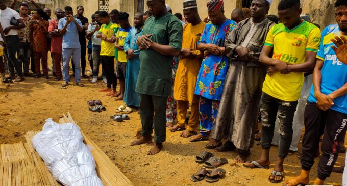 PHOTOS: Footballer ‘killed by police’ laid to rest in Ogun