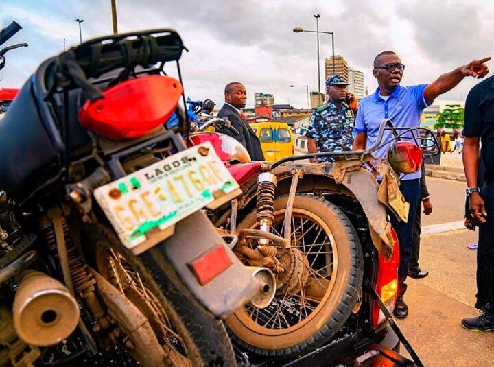 Motorcycles popularly known as okada