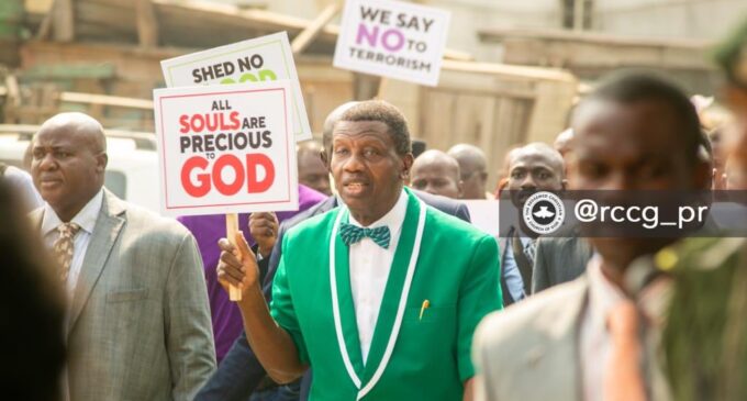 ‘Christian or Muslim, every life is precious to God’ — Adeboye marches against insecurity