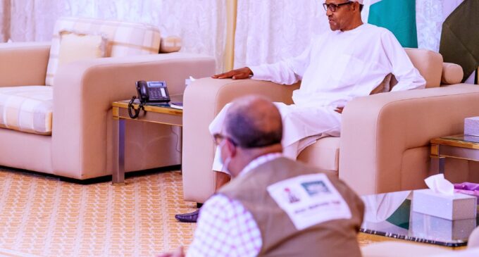 PHOTOS: Buhari meets minister of health, NCDC DG in Abuja
