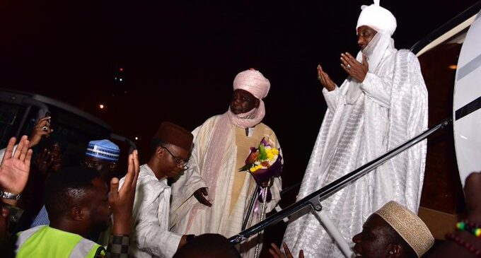 Sanusi leaves Abuja for Lagos — after praying with followers