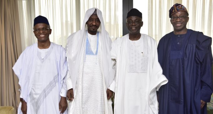 PHOTOS: Bakare, el-Rufai, Bala Usman meet Sanusi in Lagos
