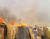 ’14 killed’ as fire guts IDP camp in Borno