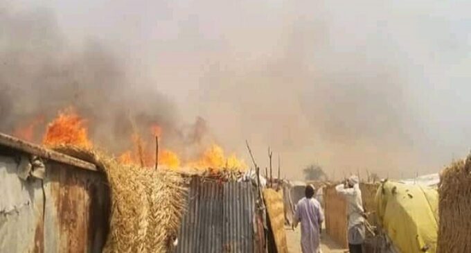 ’14 killed’ as fire guts IDP camp in Borno
