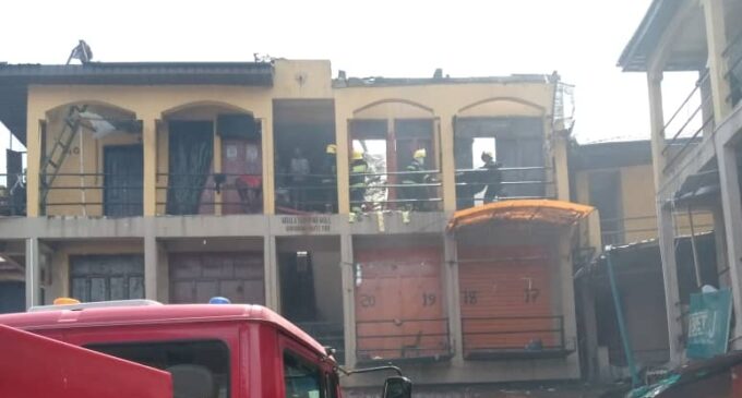 Fire breaks out in Lagos market