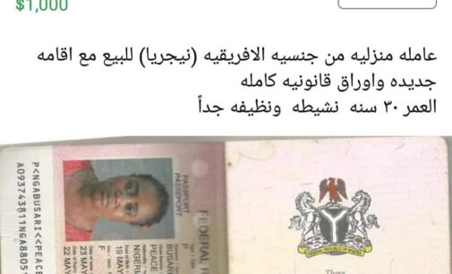 Outrage as Lebanese advertises Nigerian woman for sale on Facebook