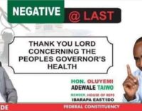 EXTRA: Rep celebrates Makinde’s COVID-19 recovery with N500 recharge card giveaway