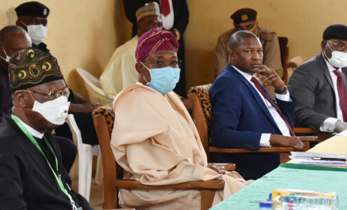 PHOTOS: Lai, Malami, Aregbesola at Kuje Custodial Center before release of some inmates