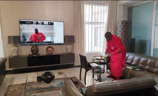 WATCH: How Dele Momodu staged virtual party amid COVID-19
