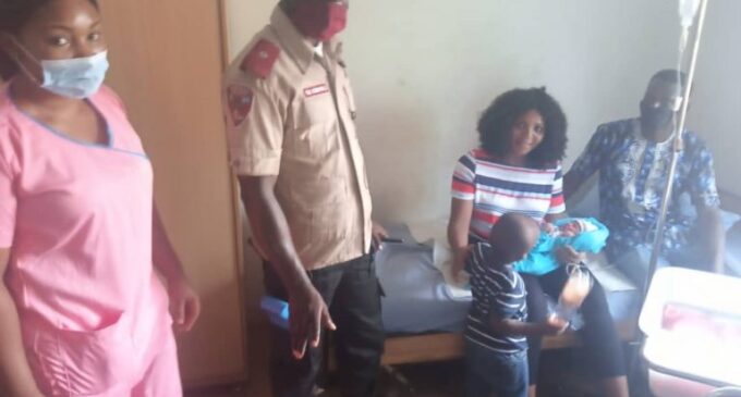 EXTRA: FRSC assists pregnant woman struggling to drive while in labour