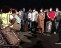 Nigerian returnees from Dubai land in Lagos