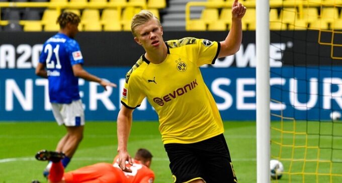 Haaland shines as Dortmund beat Schalke on Bundesliga return