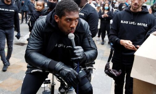‘Racism is a pandemic’ — Anthony Joshua addresses George Floyd protesters in Watford
