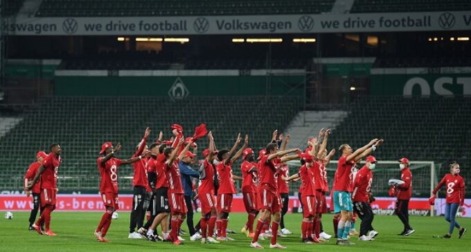 Bayern Munich win 8th successive Bundesliga title after beating Bremen
