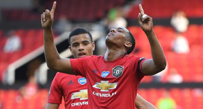 Martial hat-trick seals Man United win as Liverpool edge closer to EPL title