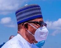 PHOTOS: Finally, Buhari wears face mask