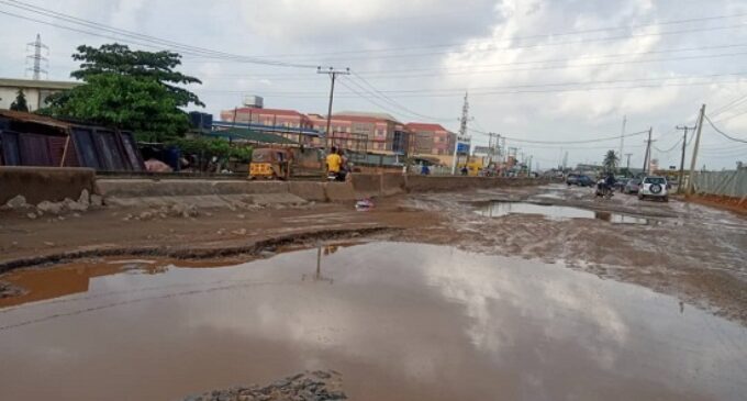 PHOTOS: Journalist launches 30-day protest over state of Ota road