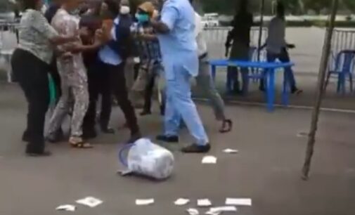 VIDEO: Ballot boxes destroyed as NMA election in Enugu turns violent