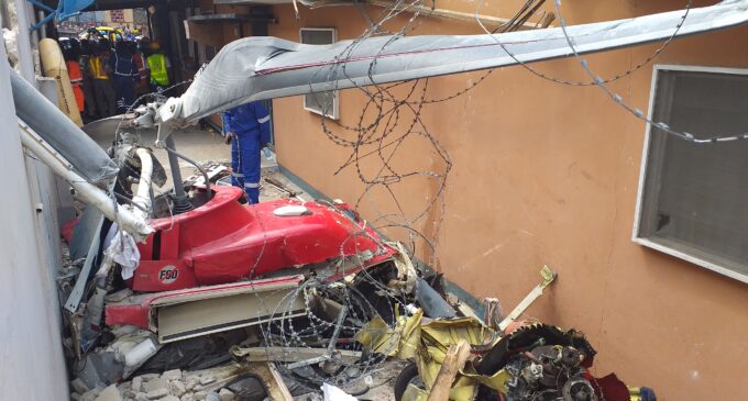 PHOTOS: The aftermath of Lagos helicopter crash