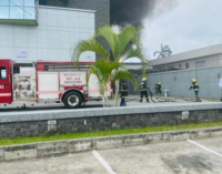 Fire outbreak at Access Bank branch in Lagos