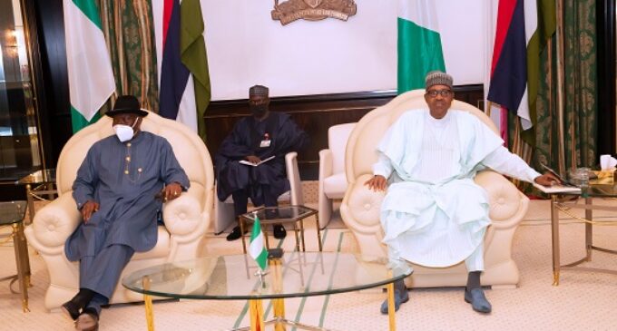 PHOTOS: Again, Jonathan meets Buhari over Mali political crisis