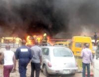 11 vehicles burnt as fire guts LASTMA office
