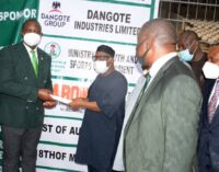 PHOTOS: Dangote commits $1m to renovate parts of MKO Abiola Stadium