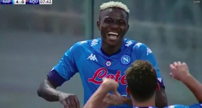 Osimhen scores hat-trick on Napoli debut