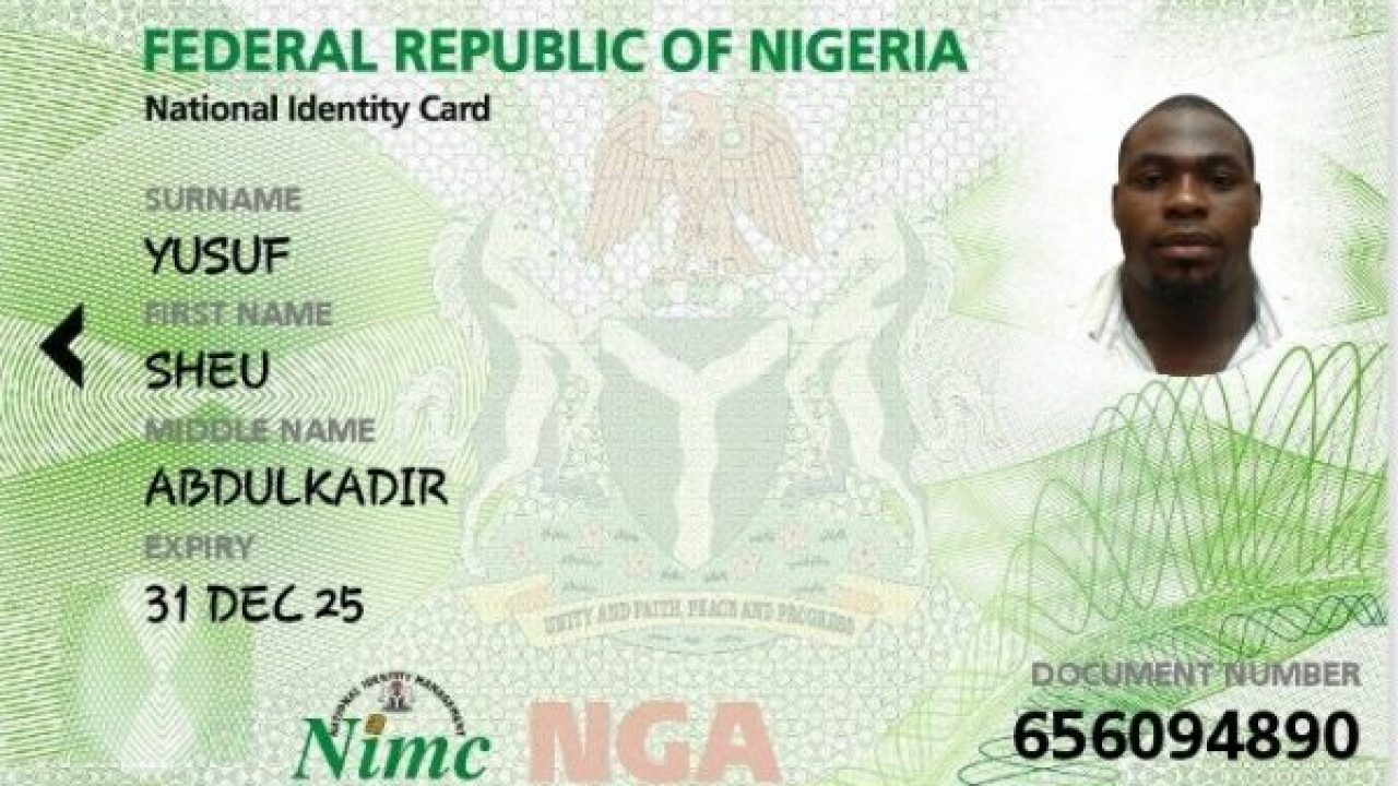 National Id Card Number Nigeria